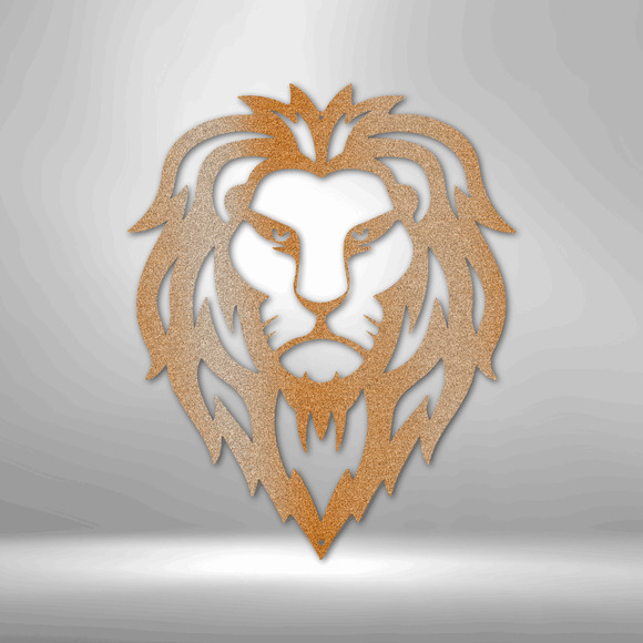 Lion Head Steel Sign Laser Cut Powder Coated Home & Office Metal Wall Decor Mult